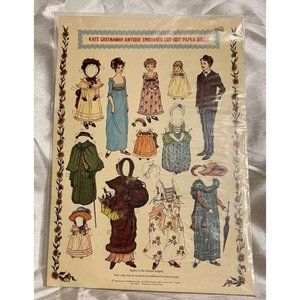 Vintage Kate Greenaway Antique Embossed Cut Out Paper Doll